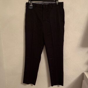 NWT Hart Schaffner Marx Men's Black Cotton Slacks Pants Size 32/30